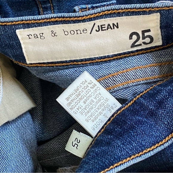 RAG & BONE Dre ripped distressed skinny leg stretchy Ada brigade blue jeans - Picture 10 of 15